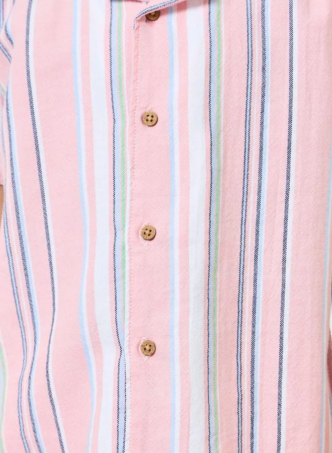 Styli Boys Striped Cotton Resort Shirt